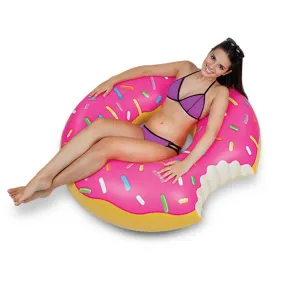 Althemax® Inflatable Giant Donut Pool Beach Float 120cm 4ft Swimming Stawberry Pink / Chocolate