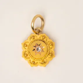 Antique 15ct Gold Etruscan Diamond Charm