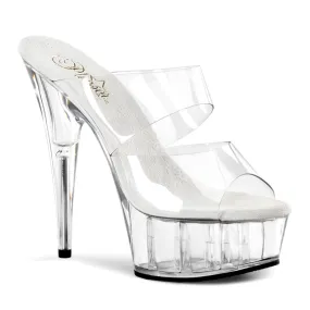 DELIGHT-602 Clear Platform 6 Inch Heels