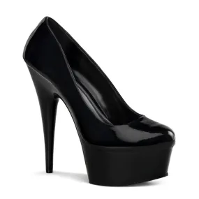 DELIGHT-685 Black Patent Platform Sexy Pumps