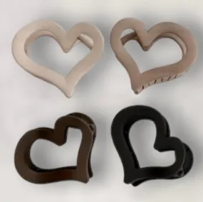 Heart Hair Claw Clips For Women Cute Medium Matte Hair Jaw ClipsMatte Hair Clamp Valentine's Day Party Medium Thick Hair