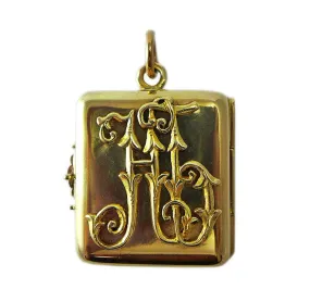 Victorian 15ct Gold Initial Locket