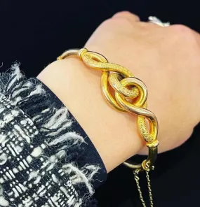 Victorian Yellow Gold Lovers Knot Bangle